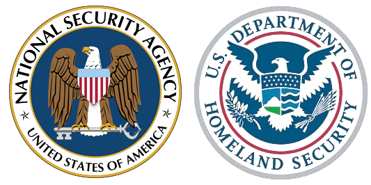 Seals of National Security Agency and U.S. Department of Homeland Security