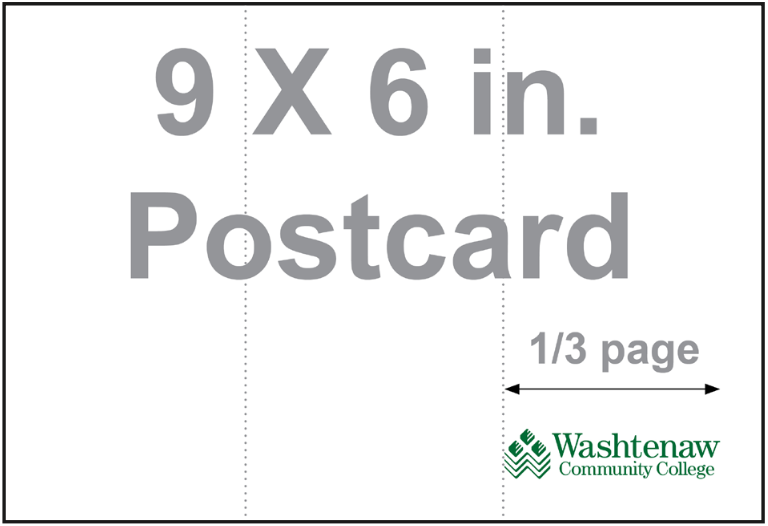 logo placement for postcard size