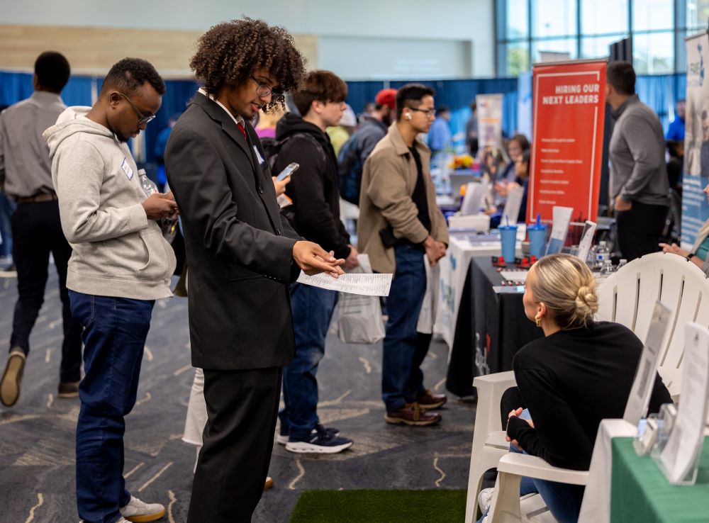 Job seekers and employers at 2024 Fall Career Fair